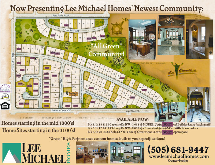 La Cuentista New Mexico Plat Lee Michael Homes Custom Builders in