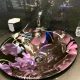 custom home kohler round bathroom sink midnight floral